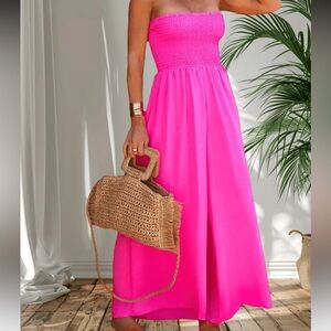 Vibrant Pink Maxi Jumpsuit
